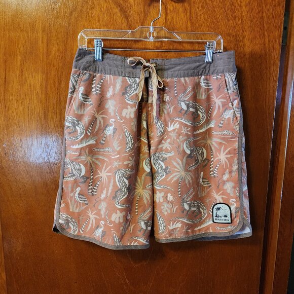 Mens Size 33 Howler Brothers Heed The Call Animal Print Board Shorts Swim Trunks - Picture 1 of 8